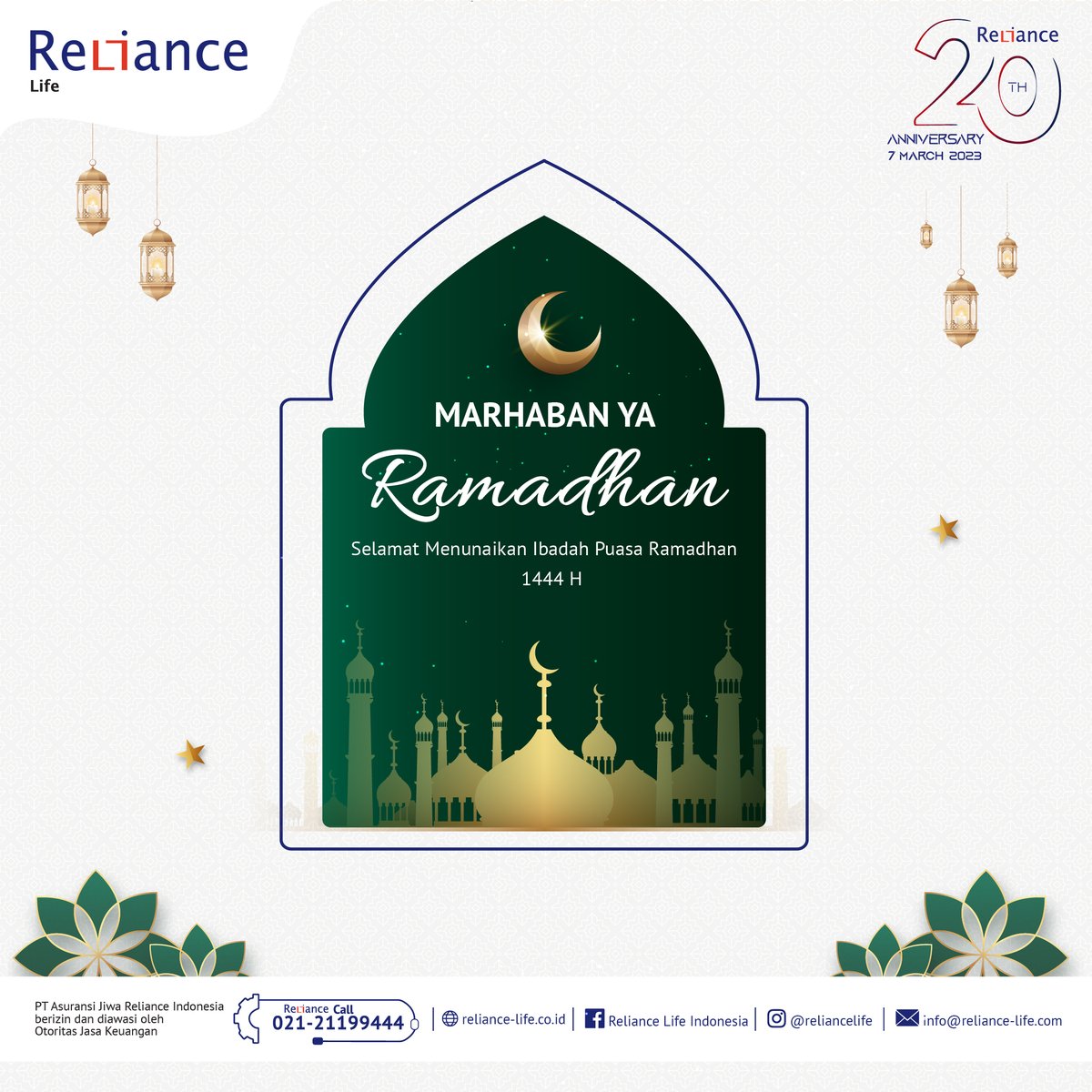 RelianceLife_'s tweet photo. Kami segenap keluarga besar PT ASURANSI JIWA RELIANCE INDONESIA mengucapkan “Selamat Menunaikan Ibadah Puasa 1444 H.”

Semoga ramadhan tahun ini dipenuhi dengan keberkahan. Aamiin. 🙏🏻😇

#relianceindonesia #reliancelife #Asuransijiwarelianceindonesia https://t.co/9haJKq0bEL