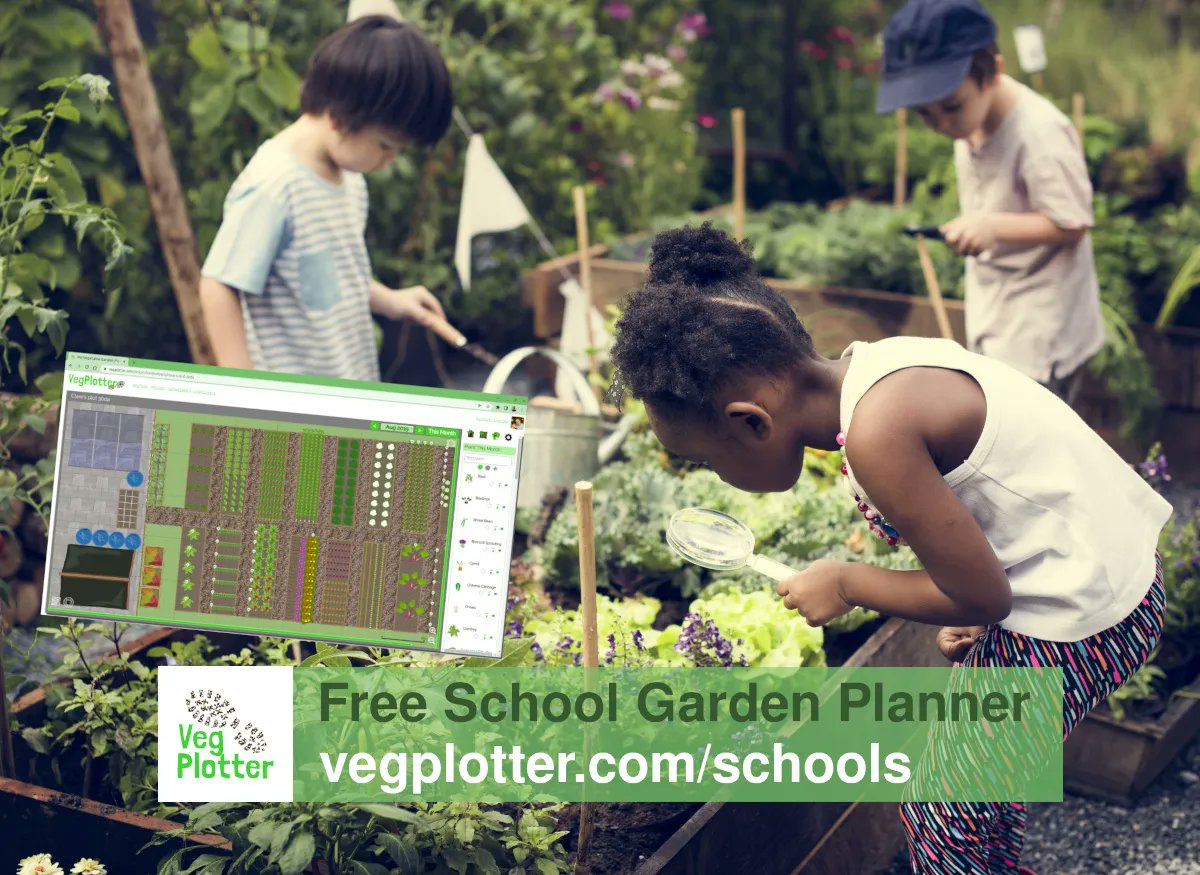 Did you know VegPlotter has a schools feature that lets teachers provide their pupils with anonymous logins to our garden planner for free? Kids love planning their #schoolgarden and it inspires them to get growing #gardenplans  #vegetablegarden vegplotter.com/schools