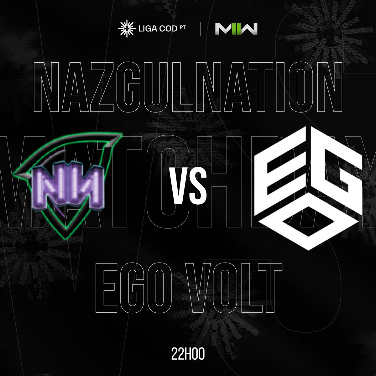MAJOR I | Losers Round 1
Hoje teremos jogo entre os <a href="/NazgulNation/">NAZGUL NATION</a> e os EGO Volt.

Sem segundas hipóteses para o derrotado deste jogo.

🕑 22h00
🎙️ Corvo e convidado
🎥 twitch.ligacod.pt