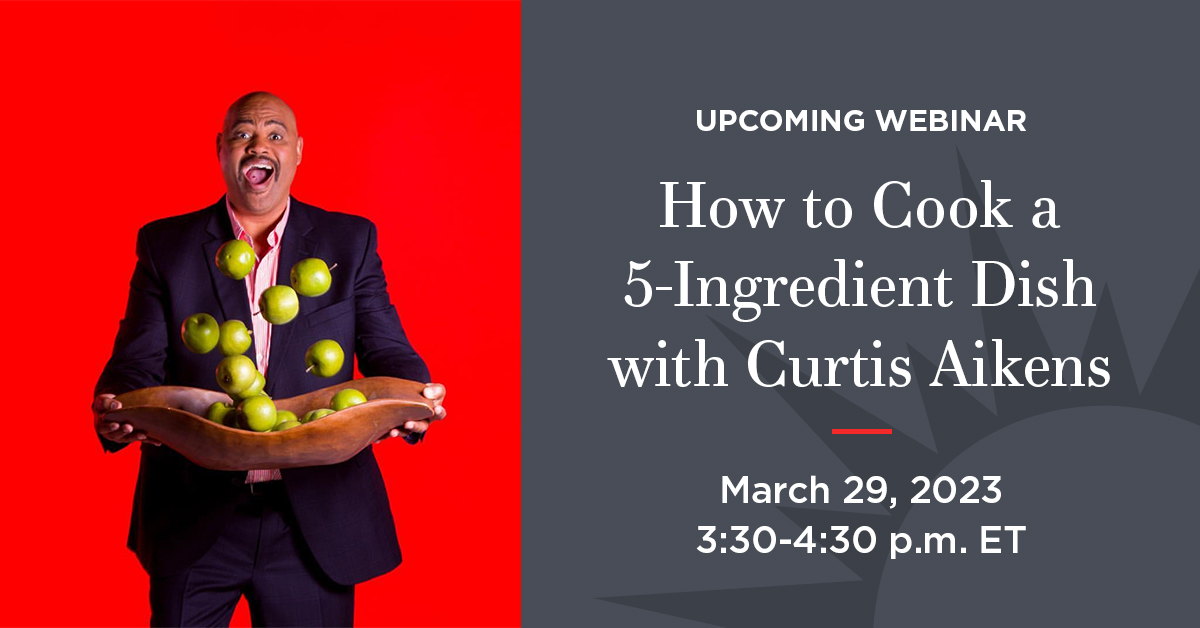 Famous for being a Food Network pioneer and a regular cast member of ABC’s Good Morning America, Chef Curtis has been educating and entertaining #foodlovers since 1988. Join Chef Curtis on Wednesday, March 29 for a live #cooking demo. Register now: bit.ly/3YOCGqu