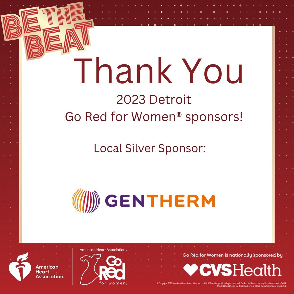 MichiganAHA's tweet photo. Thank you 🙏 #DetroitGoRed local silver sponsor @Gentherm for making our 2023 Go Red for Women experience a success, helping us exceed our fundraising goal and advancing our mission of helping women live longer, healthier lives. ❤️ https://t.co/YkyKIAMTHe