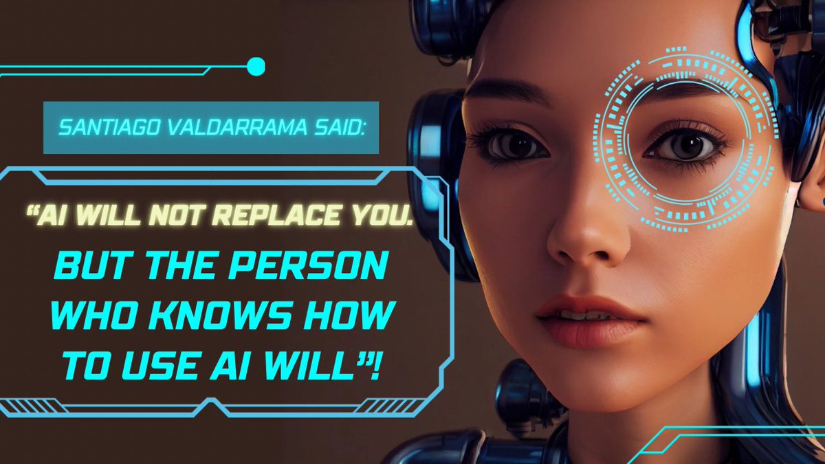 🤖👤 AI will not replace you, but the person who knows how to use AI will have a more competitive edge over you! 💻🔍 #AI #Skills #CareerGrowth #EmbraceChange #FutureOfWork #CompetitiveEdge #NewWorldOfWork #ArtificialIntelligence #Careers #Opportunities