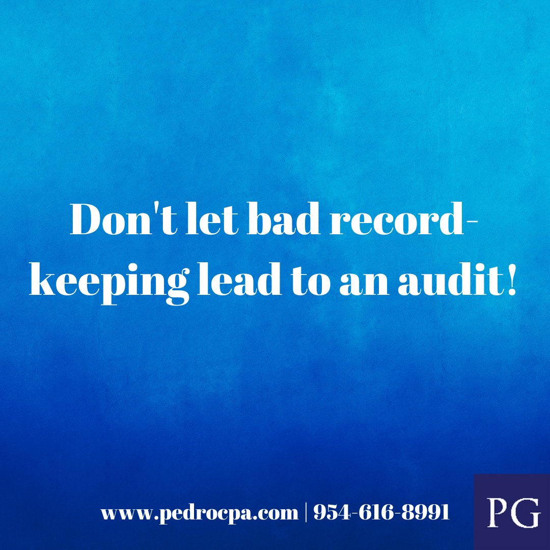 👉 Keep detailed records of all your income and expenses, including receipts and invoices. #accuraterecords #IRSaudit #taxdeductions #taxexperts #pedrocpa