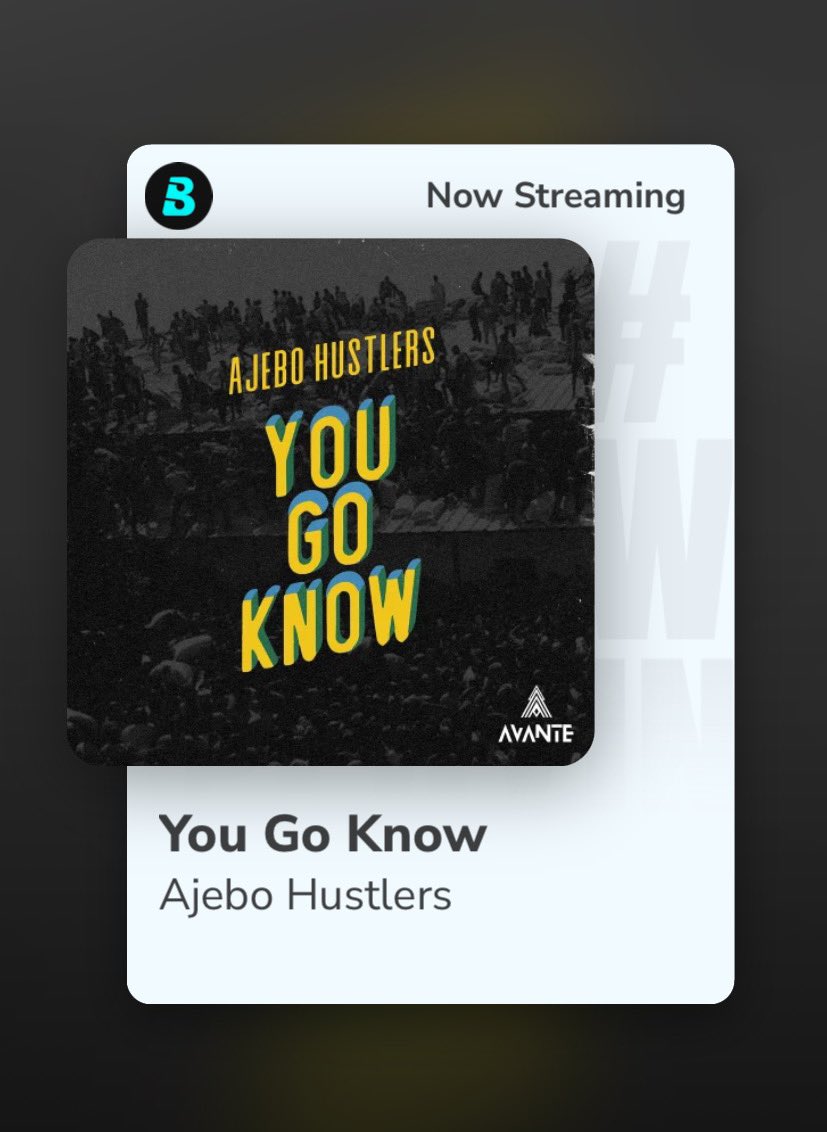BoomplayNigeria's tweet photo. Kpos Lifestyle! ๐ค @Ajebo_Hustlers are back with another dope jam! ๐ฅโก
Enjoy #YouGoKnow on Boomplay. โก๏ธ https://t.co/lnodonRfbQ
#HomeOfMusic #AjeboHustlers #Boomplay https://t.co/XPbJtGQnPk