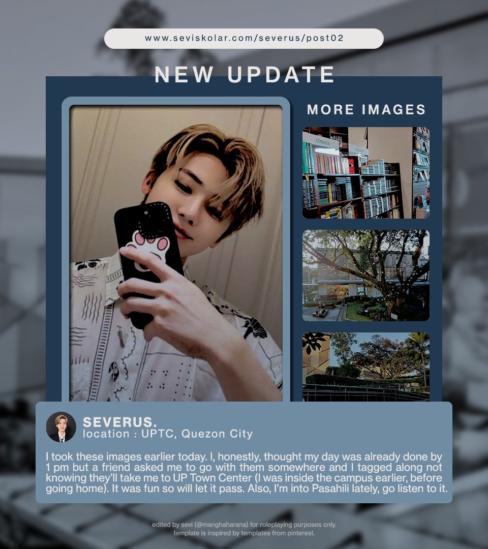 ㅤㅤㅤ

ㅤㅤㅤ  severus posted an update
ㅤㅤㅤ 2O23년 O3월 22일 ↭ 19 : 58

ㅤㅤㅤ