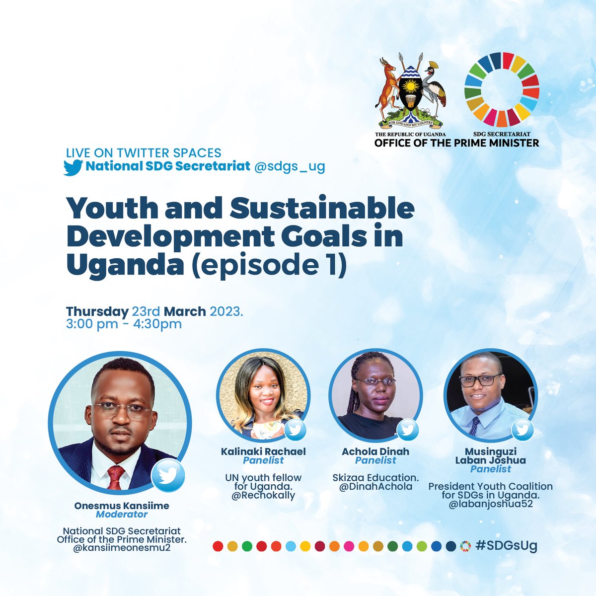 It has been established & is true; youth are key stakeholders in the implementation of #SDGs as vital energy, enthusiasm, & creativity for sustainable development. Join us tomorrow for the twitter space as we showcase the contribution of youth on SDGs. #SDGsUg
