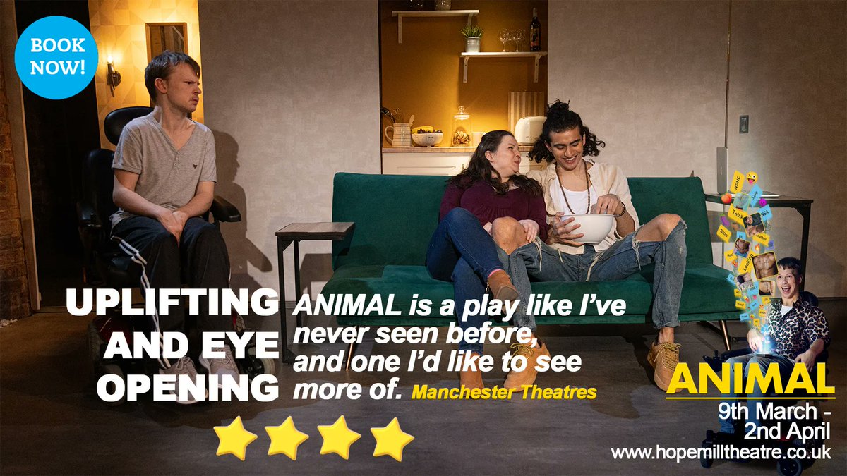 ⭐ ⭐ ⭐ ⭐ ANIMAL is a play like I've never seen before- Manchester Theatres

Not long left before this truly hilarious play leaves us- book now before it's too late!

🎟️ buff.ly/3j7oLfK