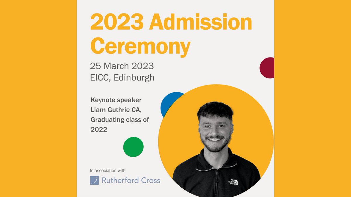 ICASFoundation's tweet photo. We're delighted that ICAS Foundation graduate Liam Guthrie CA is delivering the keynote address at this weekend's @ICASaccounting Admissions Ceremony! The event celebrates newly qualified CAs' admission to the world-class ICAS business community. #ProudtobeaCA #ICASClassof2022 https://t.co/r2CyqpAzT2