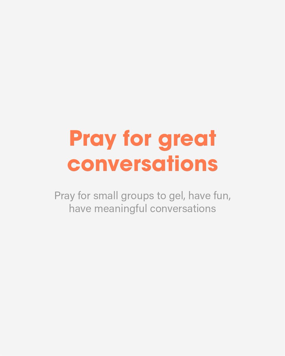 Prayer is absolutely vital to a successful Alpha! Gather with your Alpha team each week before Alpha begins to go over the order of events, highlight any changes, check in with your team, and to pray!

Visit tinyurl.com/ma6ea22v for suggestions on what to pray for each week.