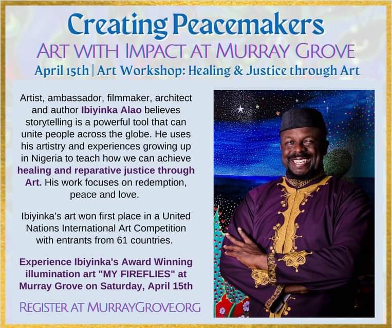 uuccn's tweet photo. Art with Impact at Murray Grove. Ibiyinka Alao - Healing &amp; Justice through Art - April 13, 2023
https://t.co/2SiyVia2Hf https://t.co/YNgPR7QCTK