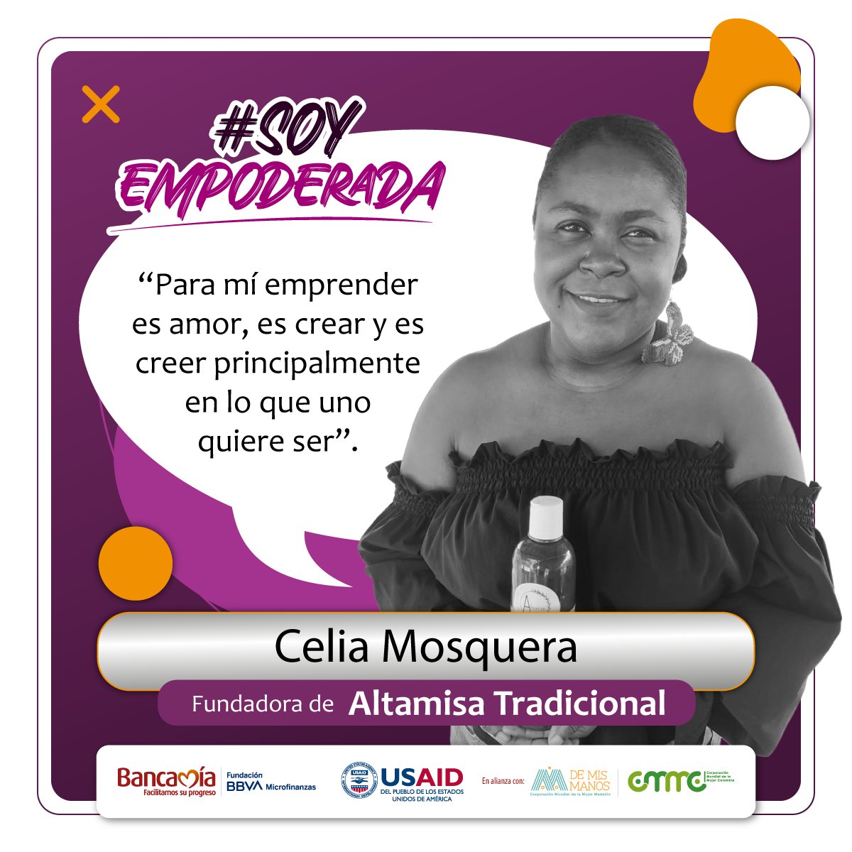 cmmcolombia's tweet photo. Si te perdiste el conversatorio entre estas dos líderes del emprendimiento en Colombia, tienes la oportunidad de verlo en el siguiente enlace: https://t.co/8dr6I9DFZ9
¡Míralo, inspírate y comparte! 
#SoyEmpoderada #MesDeLaMujer #Empropaz #Bancamía #USAID #Cmmcolombia #DeMisManos https://t.co/HhWXLxx6VU