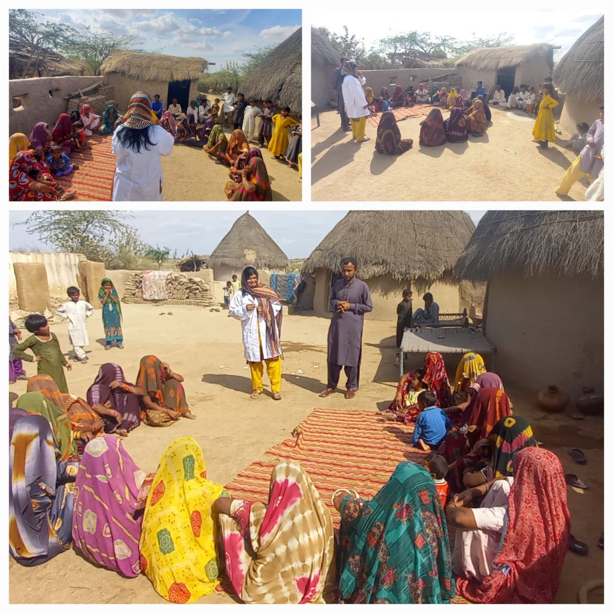 PPHIOFFICIAL's tweet photo. Community Health and awareness Session was organised at village Bhitaro catchment area of RHC Khohkrapar regarding institutional NVDs, ANC-, PNC and Family Planning services. The session was conducted by SN Iraj and SO Qamar Khoso. https://t.co/zKMJMA24Xj