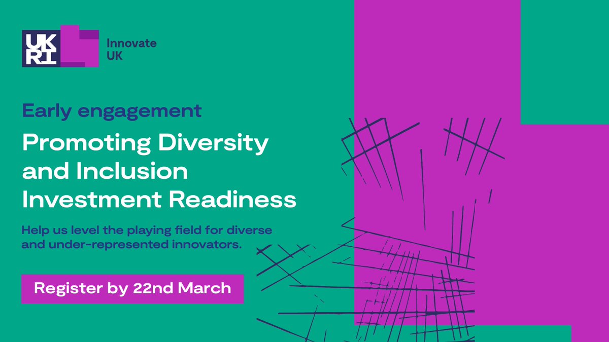 Innovate UK Business Connect (@iuk_connect) on Twitter photo Calling all #suppliers 📣 Register your interest by 22nd Mar to help <a href="/innovateuk/">Innovate UK</a> level the playing field for diverse and underrepresented #innovators in raising and securing #EquityInvestment. Find out more: bit.ly/3JY1KXT Calling all #suppliers 📣 Register your interest by 22nd Mar to help <a href="/innovateuk/">Innovate UK</a> level the playing field for diverse and underrepresented #innovators in raising and securing #EquityInvestment. Find out more: bit.ly/3JY1KXT