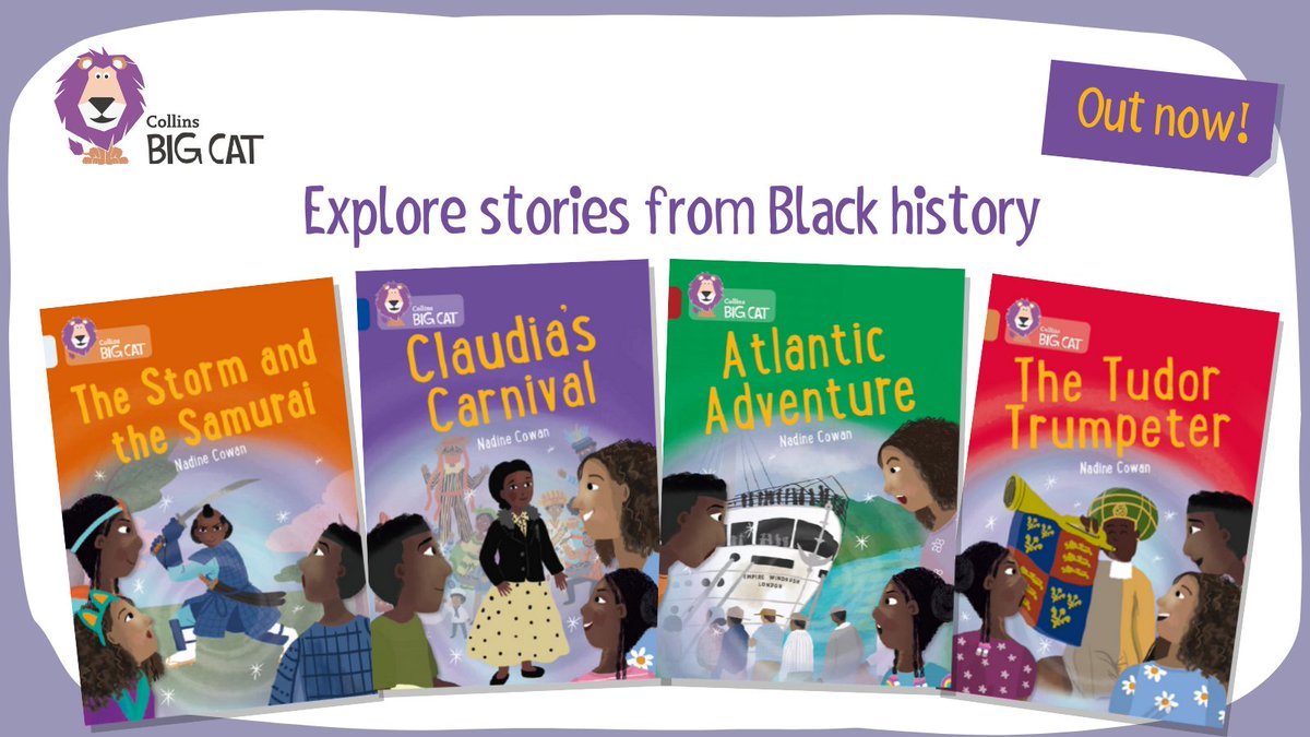 Join Aniyah, EJ and Olivia as they solve exciting historical mysteries in an exciting new series from Big Cat.

Explore stories from Black history and learn about inspirational people in these action-packed adventures written by <a href="/Nadine_Cowan_/">Nadine Cowan</a>

Out now: ow.ly/aN6950M0Ybx