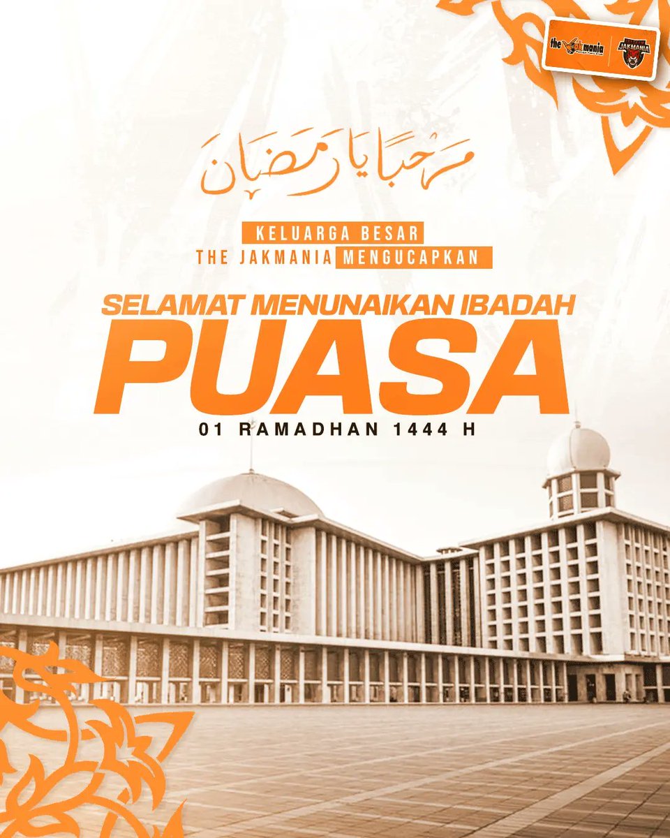 InfokomJakmania's tweet photo. Marhaban Yaa Ramadhan 🙏
Selamat menunaikan Ibadah Puasa Ramadhan 1444 H.

Semoga kita selalu dalam lindungan Allah SWT, diberikan kesehatan dan keselamatan, serta beri kelancaran dalam menjalankan ibadah puasa.. Amiiinn Ya Rabb 😇😇
#ToTheNextLevel #Jakmania
#InfokomJakmania https://t.co/fGXcd2C79E