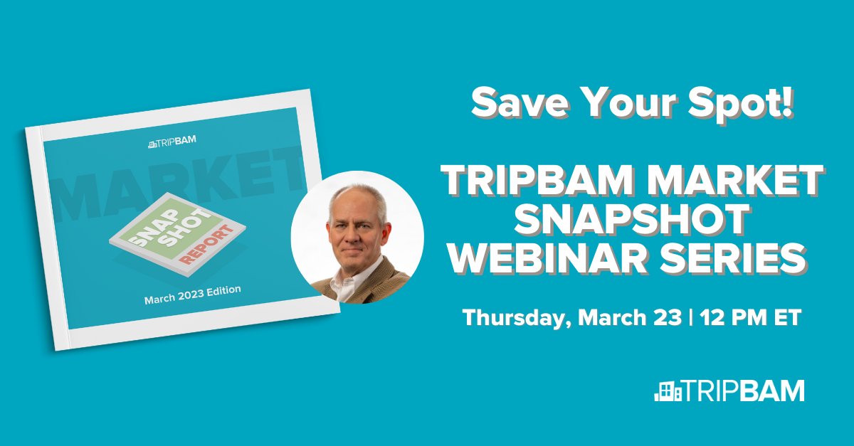 Now is your last chance to register for TRIPBAM’s upcoming Market Snapshot webinar on March 23rd! You’ll learn about hotel and air trends, hear from expert buyers and gain a better understanding of what the year ahead looks like for business travel. loom.ly/Nf0LdlU