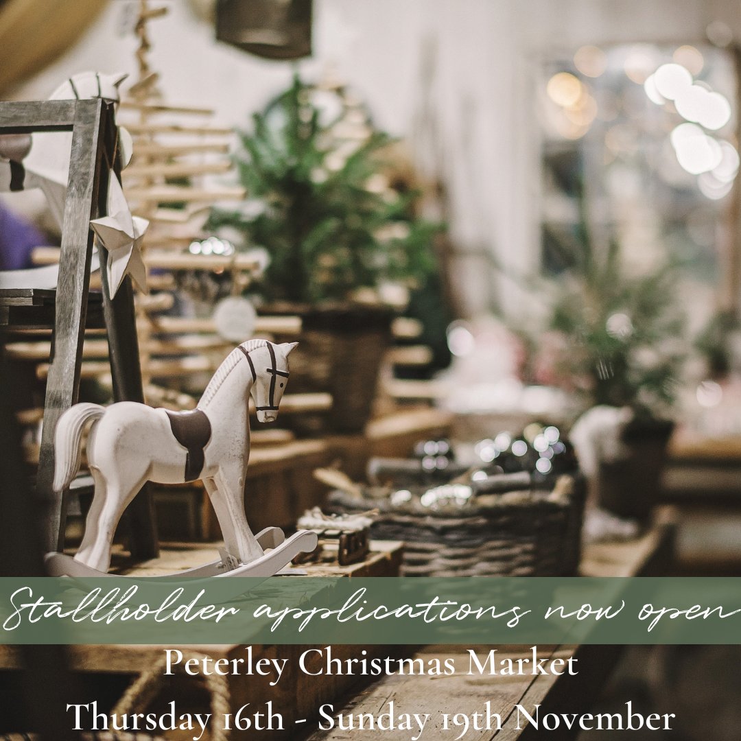Peterleyfarm's tweet photo. We are now taking stallholder applications for our Peterley Christmas Market in November! It’ll be bigger &amp; better than ever before,  we can’t wait 🎉 

We are always oversubscribed for stalls so if you would like to apply, please contact Petra on petra@peterleymanorfarm.co.uk https://t.co/8XE0kdtrPE