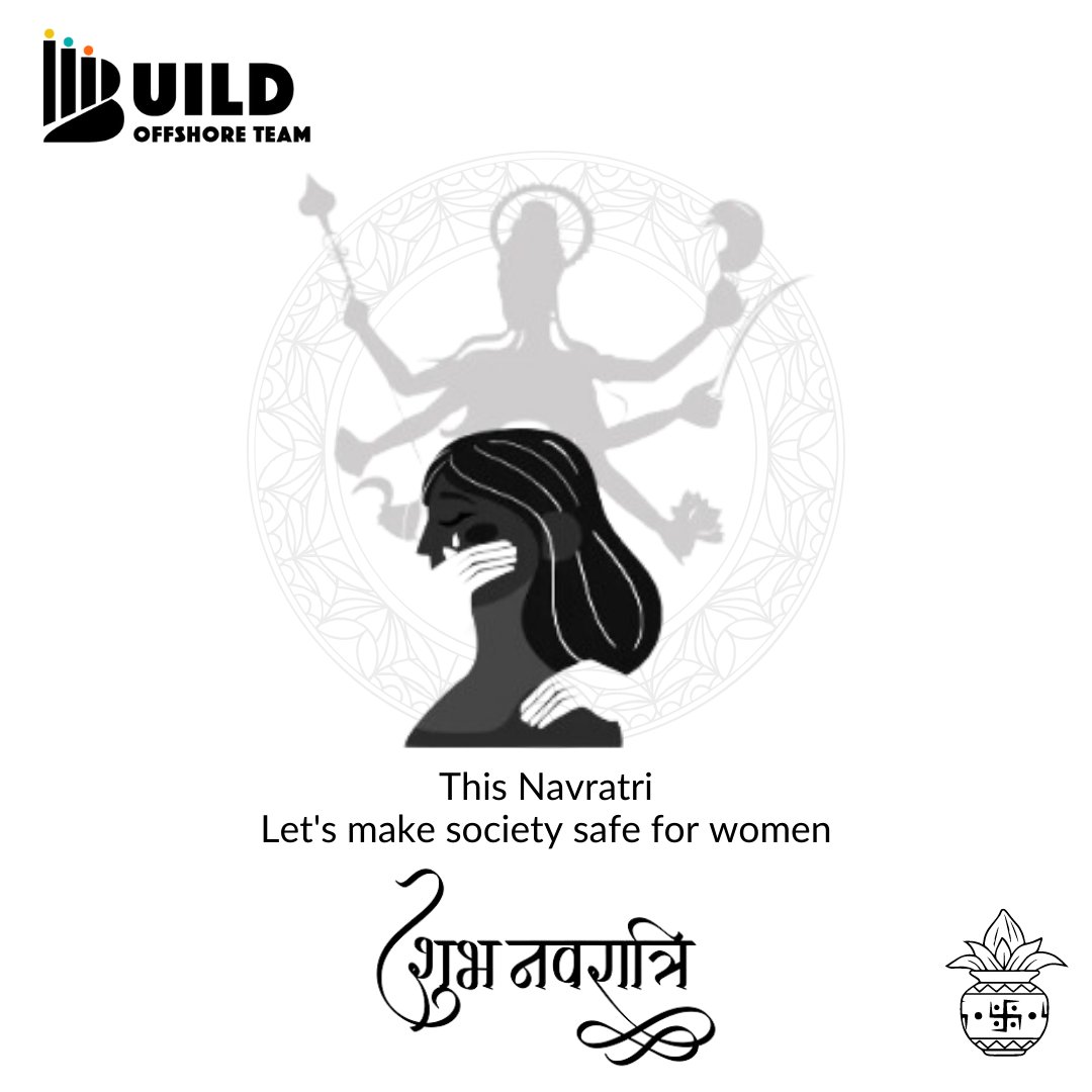 'Let's celebrate Navratri by pledging to make our society a safe haven for women, where they can dance freely and fearlessly!'

.

.

.

.

#buildoffshore #buildoffshoreteam #offshore #offshoredeveloper #offshoreservices #navratri #womenempowerment #EmpowerWomen #ShubhNavratri