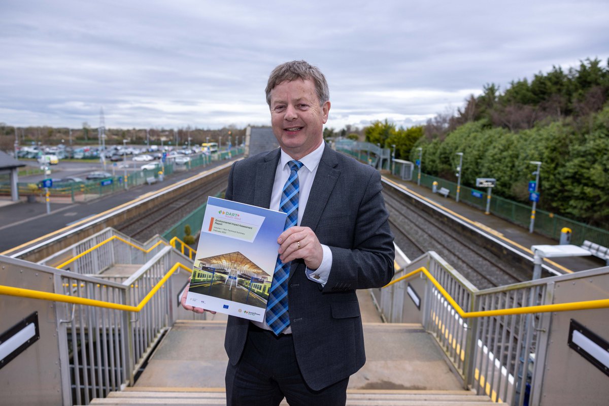 Our CEO, Jim Meade was at Hazelhatch & Celbridge Station today to mark the lodgement of the Railway Order Application for DART+ South West with @anbordplenala For more information on the project and how to engage go to: dartsouthwestrailwayorder.ie