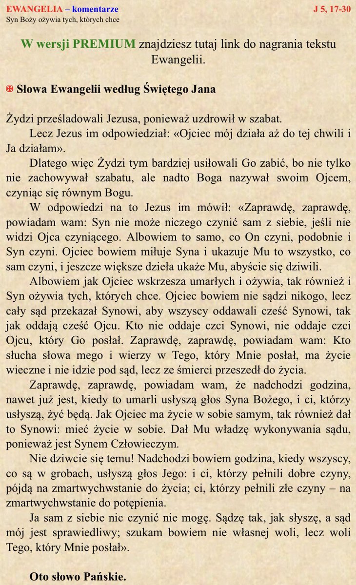 „Boże, Ty nagradzasz sprawiedliwych, a pokutującym grzesznikom udzielasz przebaczenia, wysłuchaj nasze błagania i udziel nam odpuszczenia grzechów, które wyznajemy.”

Żyjemy w bardzo trudnych „czasach”, obyśmy znaleźli czas, aby odpowiednio przygotować się na spotkanie z Jezusem.