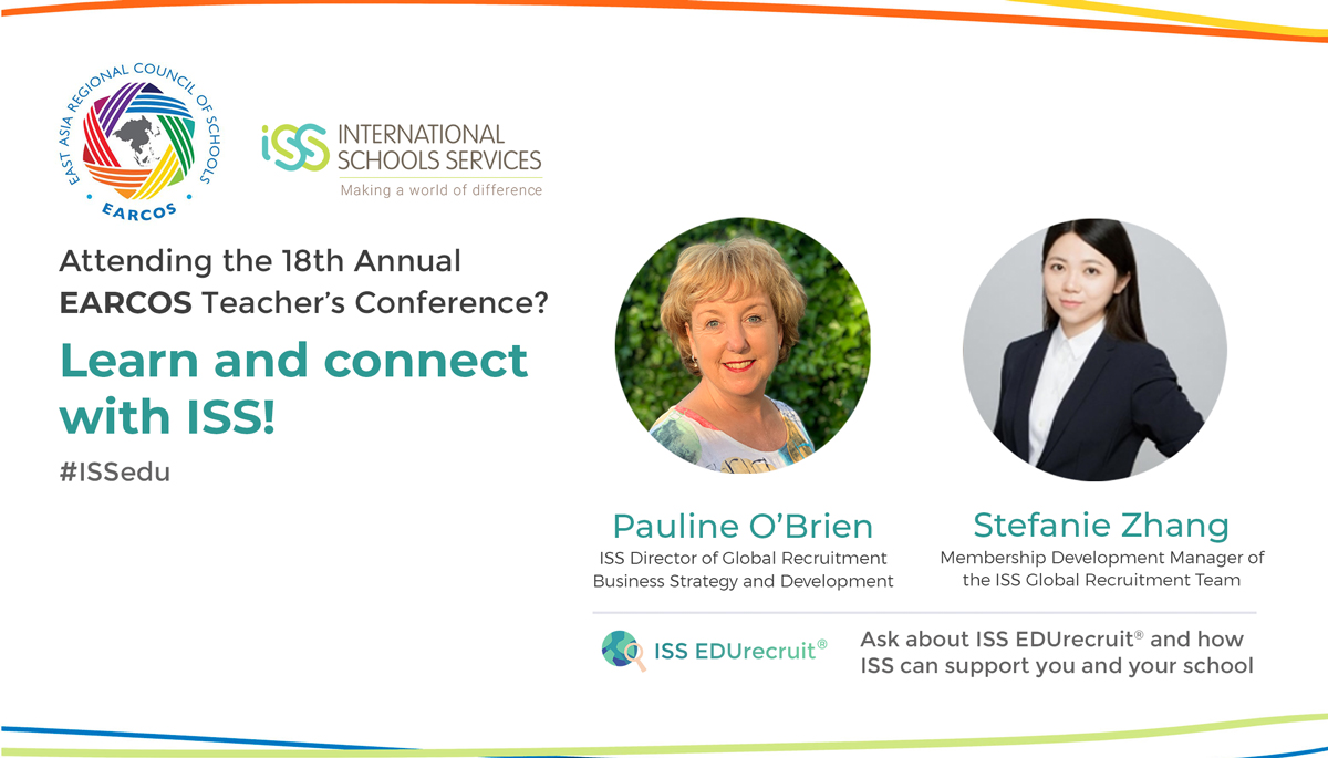 ISSCommunity's tweet image. ISS is excited to be an exhibitor at the @EARCOSORG 18th Annual Teacher&apos;s Conference, plus to sponsor keynote speaker Todd Shy! ISS leaders @ISSPauline &amp;amp; Stefanie Zhang look forward to connecting in person #ISSedu #EARCOS