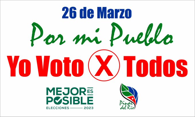 El próximo 26 de marzo bien temprano en las urnas; el voto unido enaltecerá nuestra soberanía 🇨🇺 #YoVotoXTodos #MejorEsPosible #PinardelRío