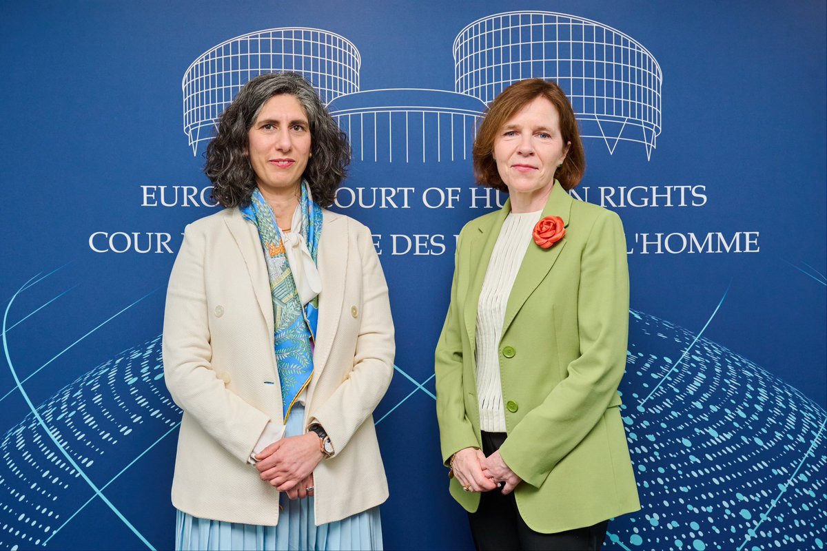 It was great to meet the <a href="/ECHR_CEDH/">ECHR CEDH</a> President Síofra O’Leary, the first woman in that position.

Thank you for our discussions on the importance of human rights and the rule of law in addressing the geopolitical challenges of today’s Europe.