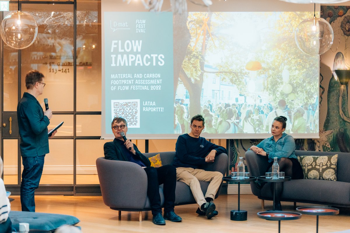Flow has released its new Flow Impacts research report! The report sheds light on the festival’s most significant environmental burdens, which were discussed today on a panel with D-mat’s <a href="/lettenmeier/">Moritz</a>. Find the full report: bit.ly/3yVGT0T #flowfestival #sustainability