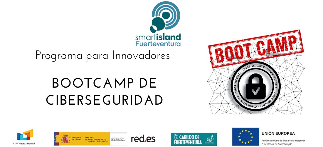 Ya te puedes inscribir en la actividad Bootcamp de Ciberseguridad, formación GRATUITA. Comenzamos el martes 28 de marzo en Fuerteventura, para más información-> bit.ly/42udx7x

#FEDER #fuerteventuraemprende #fuertenventuraopenisland #fuerteventura