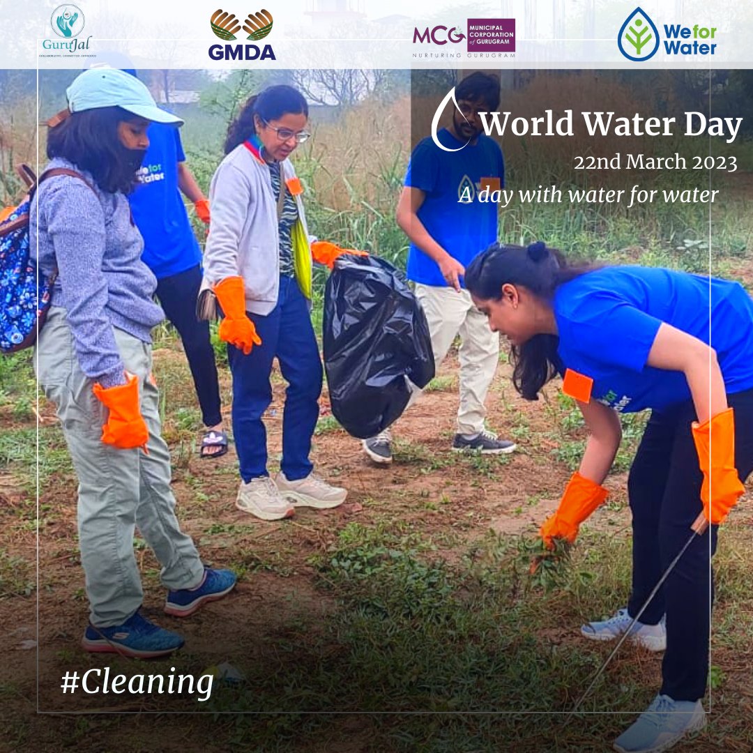 GuruJalGurugram's tweet photo. We are thrilled to share that @OfficialGMDA, #WeForWater and @GuruJalGurugram organized a highly successful cleanup drive today, and we're excited to report that over 50 participants came together to make a positive impact in our community. @MunCorpGurugram https://t.co/r5IWVhNBXL