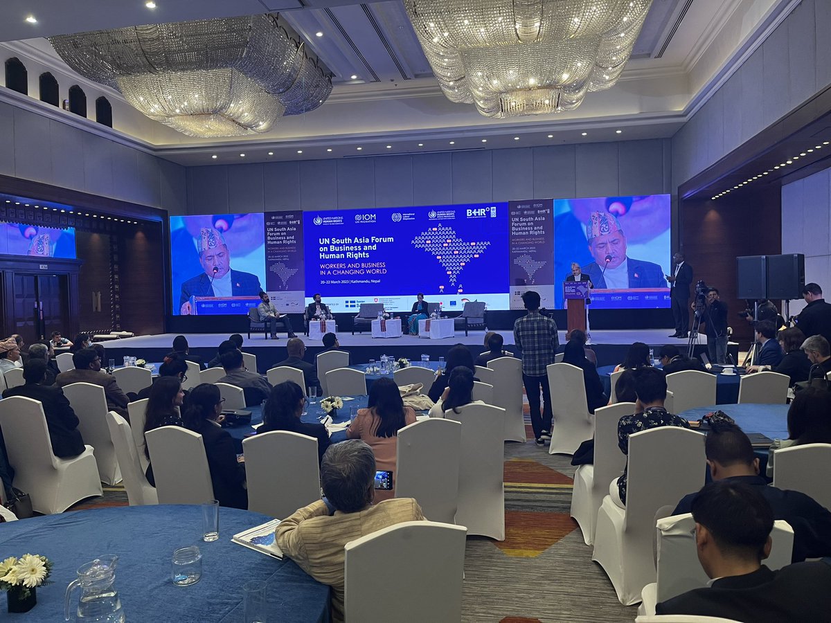 DinoCorell's tweet photo. 4th South Asia Forum on Business &amp; Human Rights in🇳🇵an opportunity to deliberate on responsible business practices, int. labour standards, protection of migrant workers, fair recruitment, mobility and climate change &amp; just transition 

#decentwork 
#BizHumanRights @ILONewDelhi https://t.co/GhG59iZcIi
