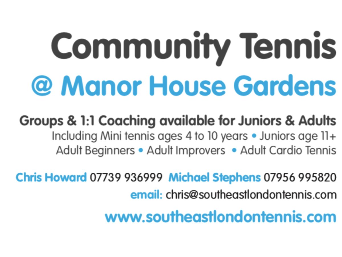 Tuesday Tennis @ Manor House Gardens - mailchi.mp/southeastlondo…