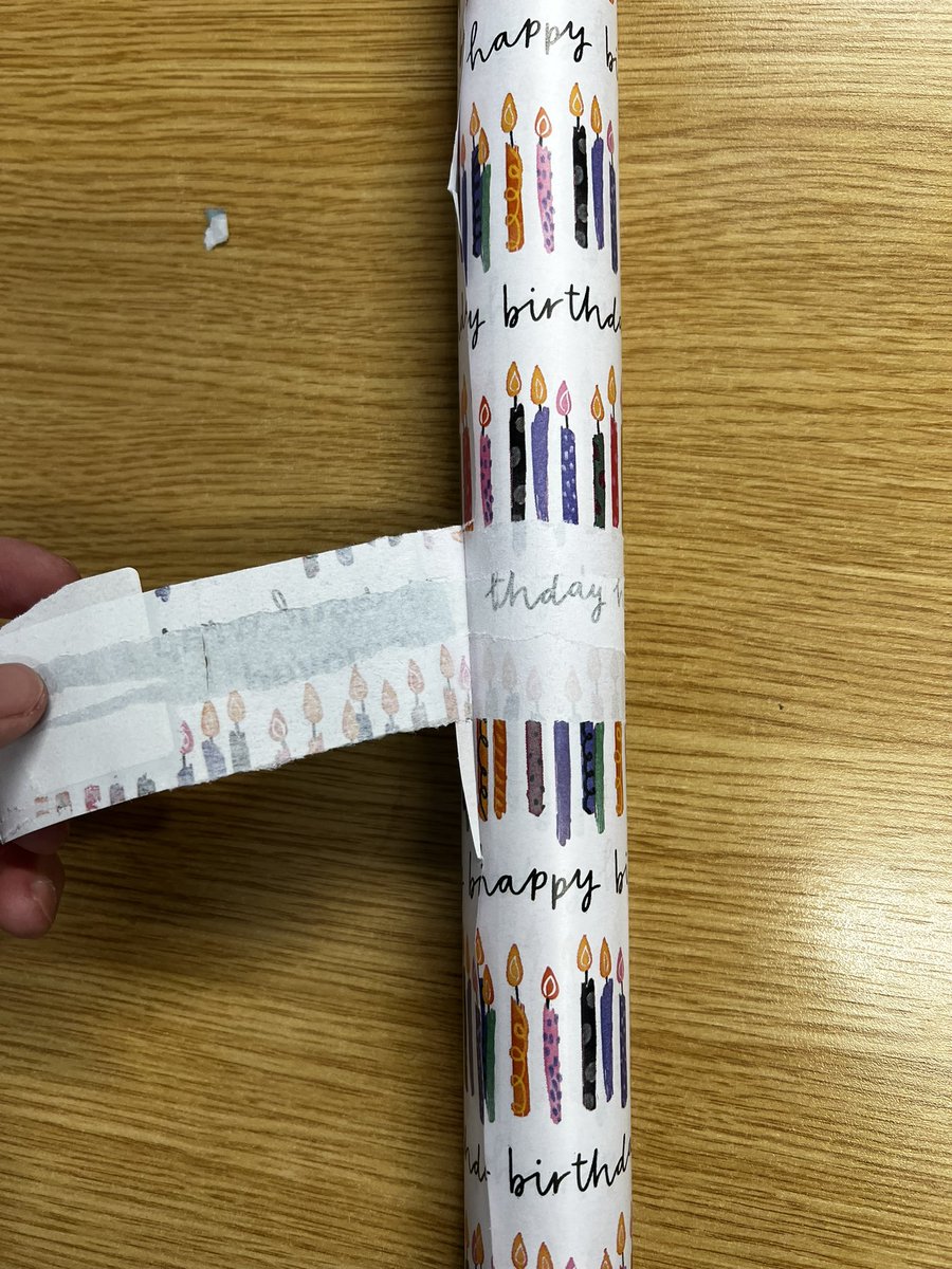 Lukee247's tweet photo. @sainsburys WHAT THE FUCK HAVE YOU DONE TO THE WRAPPING PAPER!? Wasting half a role just to get the labels off!!! https://t.co/QnQOwxdqcD