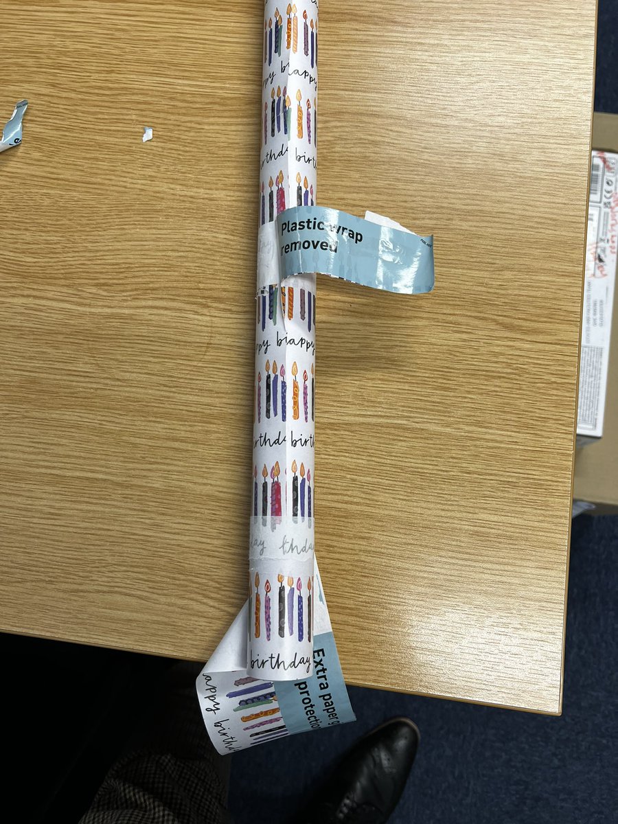 Lukee247's tweet photo. @sainsburys WHAT THE FUCK HAVE YOU DONE TO THE WRAPPING PAPER!? Wasting half a role just to get the labels off!!! https://t.co/QnQOwxdqcD