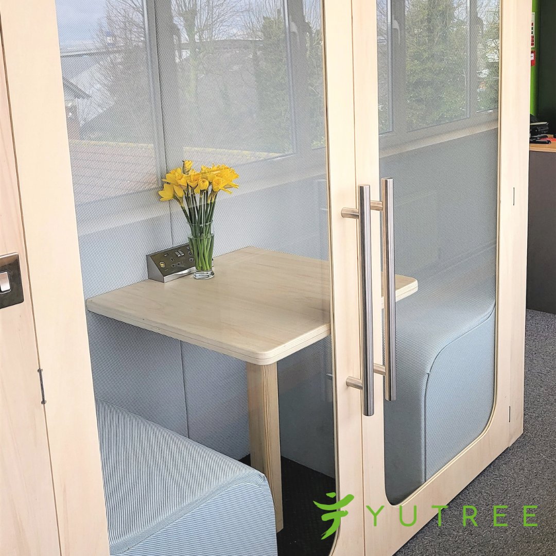 yutreeinsurance's tweet photo. Spring has sprung in ‘Podney’, our latest addition to the office, providing more meeting space and privacy for video calls. 🌼
#podney #meetingroom #modernoffice #flexibleworking #yutreeinsurance https://t.co/dFnBLL7c21