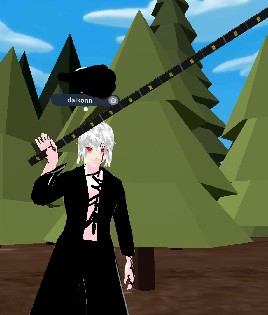 こんばんは
右手にUnityから
黒い剣もどきをつけた

ヴァンパイア風の Vroid
無料配布中です！ 
Vroidに武器を持たせるの
面倒臭い人は 是非お試しください！↓↓↓
スマホからダウンロードして
そのままclusterに持ち込めます

daikonn.booth.pm

#Vroid #cluster