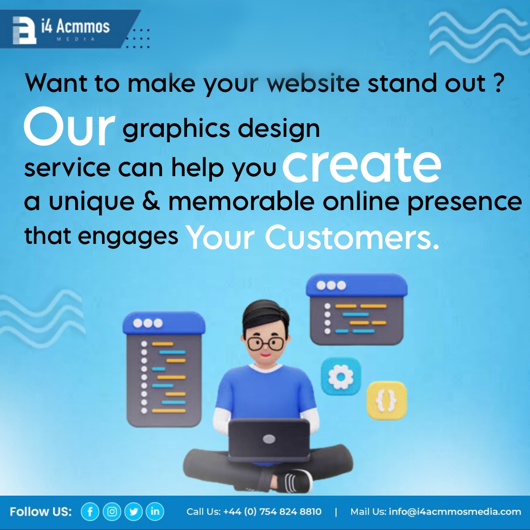 i4AcmmosMedia's tweet image. Are you looking to take your website to the next level?
Let us help you create a website that engages your customers and leaves a lasting impression.
👉 i4acmmosmedia.com
👉 +44 (0) 754 824 8810
👉 info@i4acmmosmedia.com
#i4AcmmosMedia #webdesign #branding #logodesign