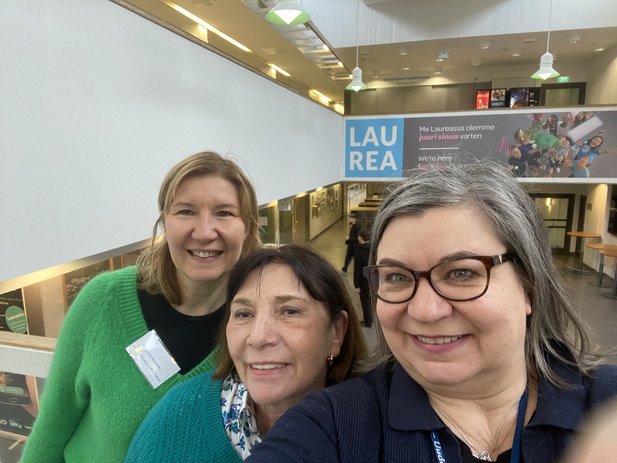 ptossavainen's tweet image. International week @laureauas the colleagues Gabriela and Sylvie from Gustave Eiffel University in Paris #LaureaMasters