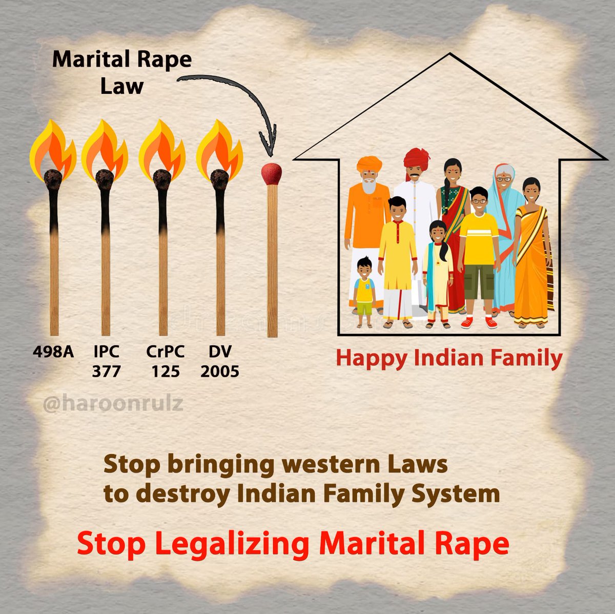Stop legalizing #MaritalRape and destroying Indian Family System

#PuneHungerStrike
#Marriagestrike
#MaritalRapeLaw