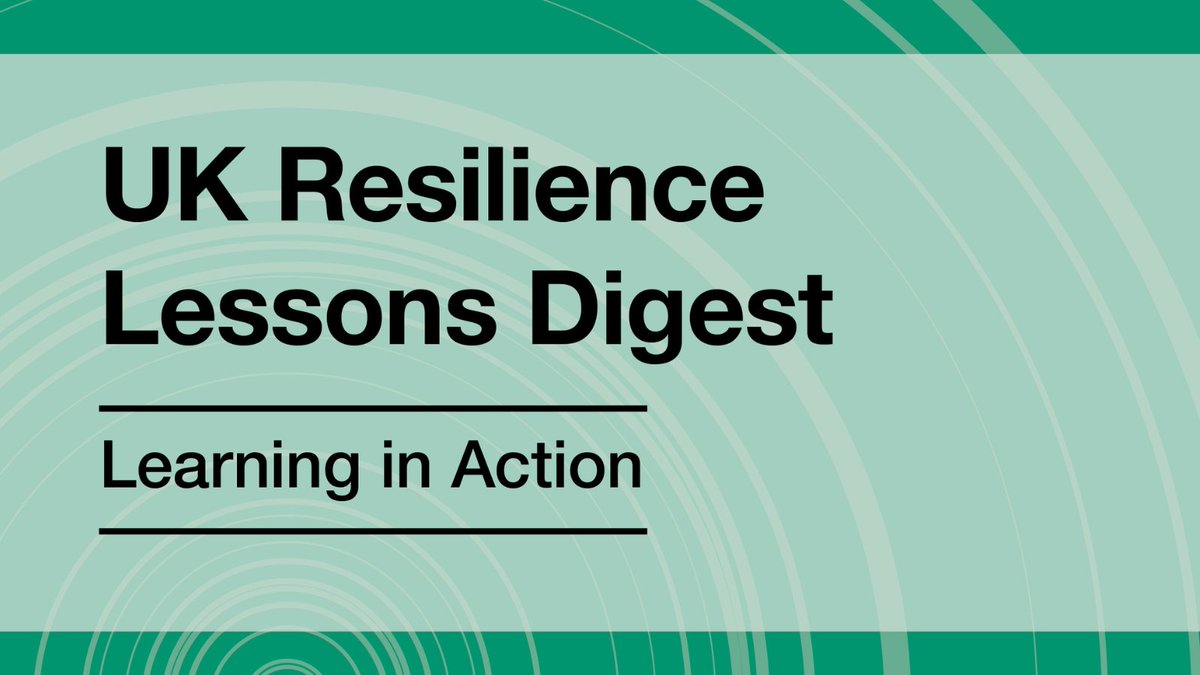 🚨 Out Now! Latest UK Resilience Lessons Digest! 🚨

We are thrilled that Issue 2, Learning in Action has been published today on The Emergency Planning College (EPC) website!
epcresilience.com/knowledge-hub/… 
 
#emergencyplanning #resilience #EPCollege #EmergencyPlanningCollege