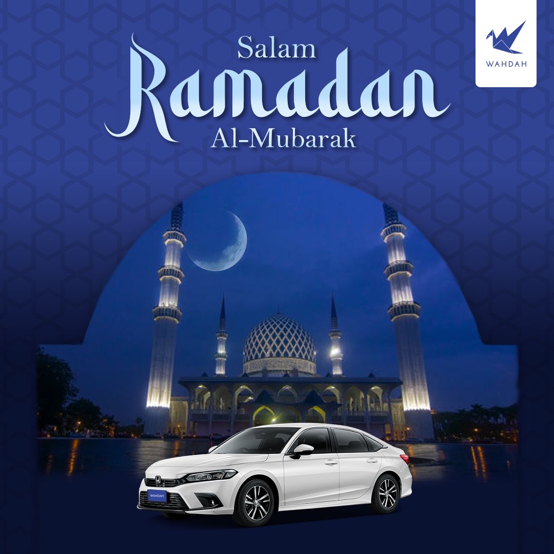 wahdahcom's tweet photo. Welcome, #Ramadan our honored guest!

We wish all Muslim have a blessed Ramadan. May the month of the Quran bring contentment to your heart and all your duas come true.🌙✨

#ramadan2023 #WAHDAHmy #beyondmobility #yourcareverywhere https://t.co/3iDxycejhY