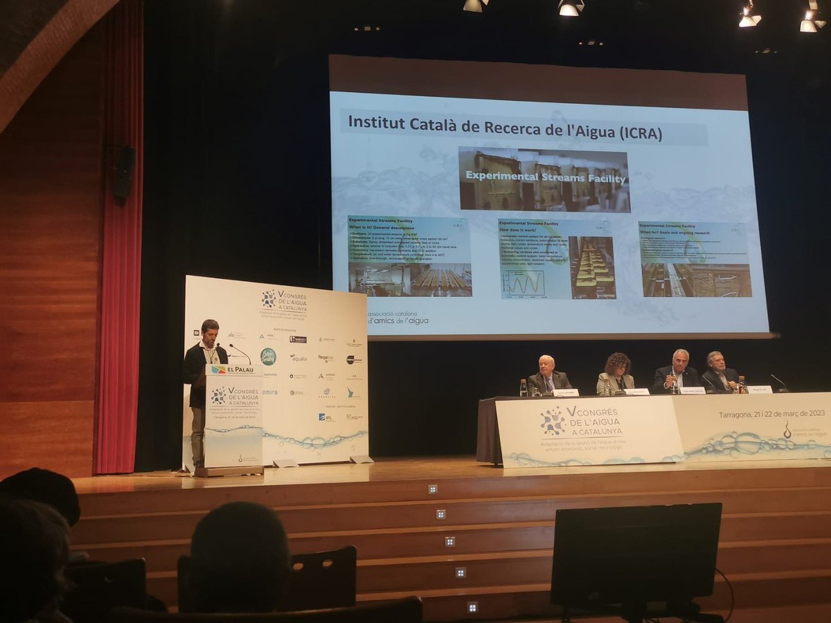 Avui, amb molta joia he recollit el Premi de l’Aigua de Catalunya 2023, pel desenvolupament de la instal-lació de rius experimentals de l’<a href="/IcraWater/">ICRA</a>