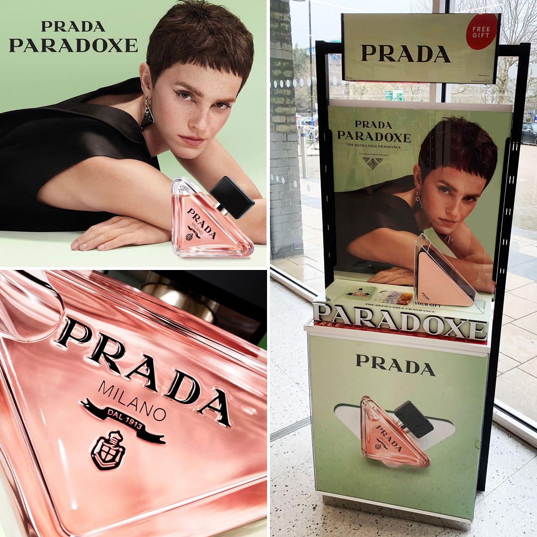 ColourationUK's tweet photo. 💫PRADA PARADOXE 💫
Prada Paradoxe is a celebration of a multi-dimensional woman who is never the same, yet always herself.  Colouration supported @Prada and @LOrealGroupe  with amplifying this powerful message across @BootsUK stores. 

#NeverTheSameAlwaysMyslef https://t.co/r9CEGiqpRj