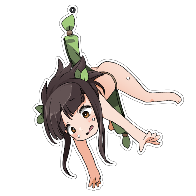 今日のはっぱちゃん落書き。その109。
つままれ 