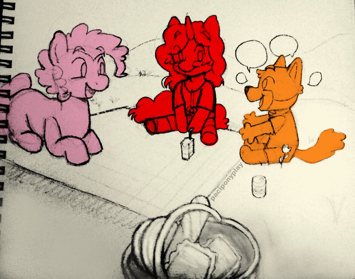 paciponyplay's tweet photo. A picnic out with Bingo and Pinkie Pie !! 🥪🐾🧃
She's babysitting and brought the best snacks :D
#mlpfim #mlpoc #agere #littlefur #kidfur #bluey https://t.co/O50SLrjzvf