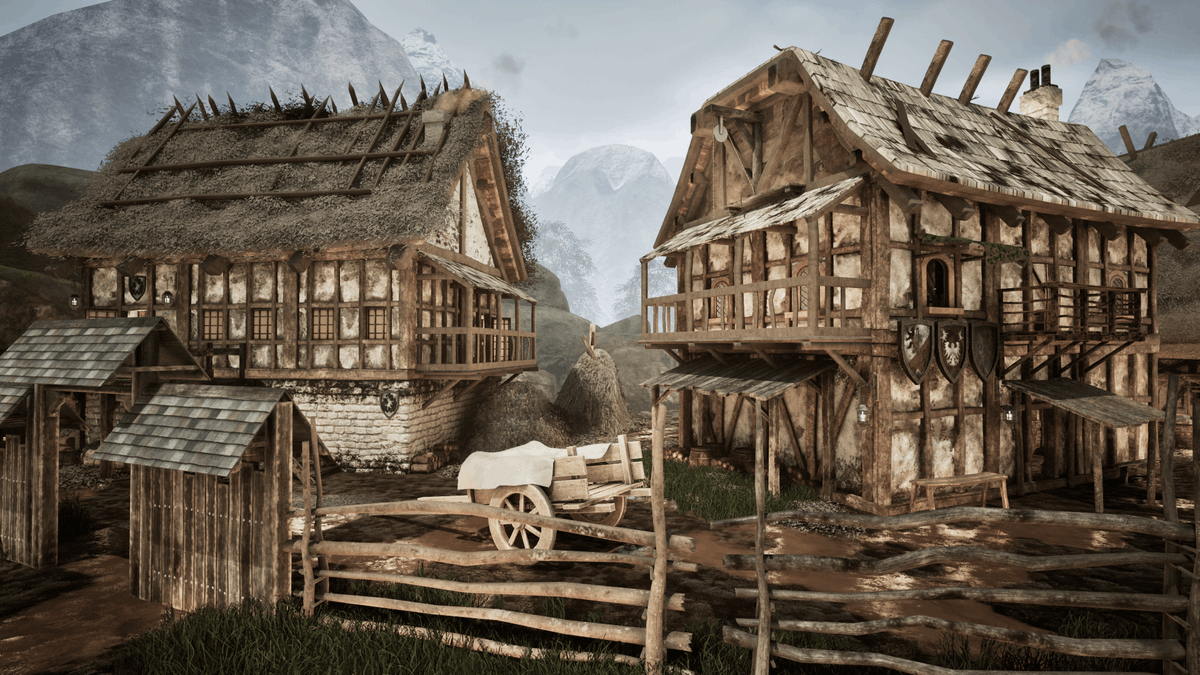 DexsoftGames's tweet photo. Introducing Medieval Village - The ultimate asset pack for medieval world creation!🏰🌳 
Now available at Unreal Engine Marketplace: https://t.co/nuozBCBkNK 
#UnrealEngine5 #medievalvillage #leveldesign #gamedevs #UE5 https://t.co/DBiyDVEflf