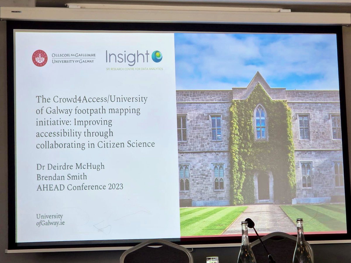 University of Galway Access Centre (@galwayaccess) on Twitter photo Delighted to be at the <a href="/aheadireland/">AHEAD Ireland</a> conference today outlining the Crowd4Access <a href="/uniofgalway/">Ollscoil na Gaillimhe | University of Galway</a> footpath mapping initiative with <a href="/insight_centre/">Insight Research Ireland Centre</a> to improve the accessibility of our campus #AHEAD2023 Delighted to be at the <a href="/aheadireland/">AHEAD Ireland</a> conference today outlining the Crowd4Access <a href="/uniofgalway/">Ollscoil na Gaillimhe | University of Galway</a> footpath mapping initiative with <a href="/insight_centre/">Insight Research Ireland Centre</a> to improve the accessibility of our campus #AHEAD2023