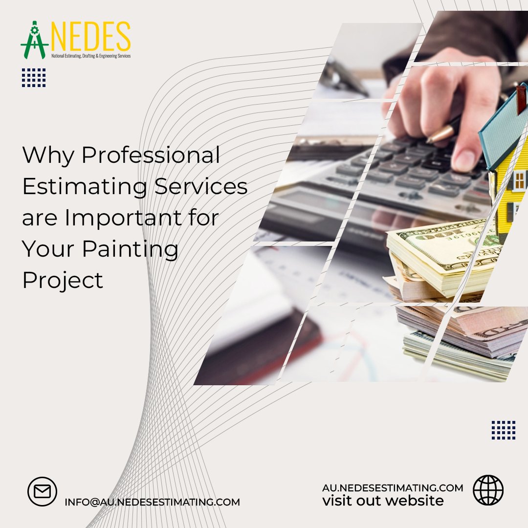 AuNedes's tweet image. Professional estimating services are essential for any painting project, as they provide accurate cost predictions and ensure efficient use of resources.
info@au.nedesestimating.com
au.nedesestimating.com
.
.
.
.
#estimating  #costestimating  #laborcost    #paintingproject