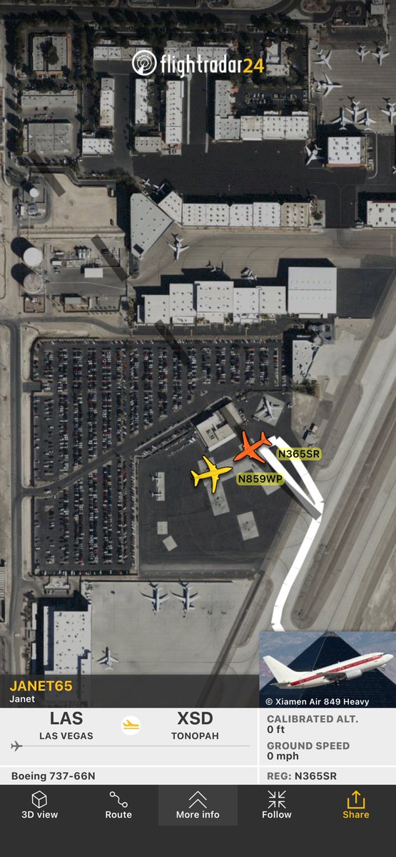 N365SR's tweet photo. Flight from Las Vegas 🎰 to Tonopah🏜
https://t.co/r3BR6AeqSB #N365SR #JANET65 #JANET #KLAS #LASVEGAS #VEGAS #TONOPAH #TONOPAHTESTRANGE #KTNA #FR24 https://t.co/BSs5zb5TRx