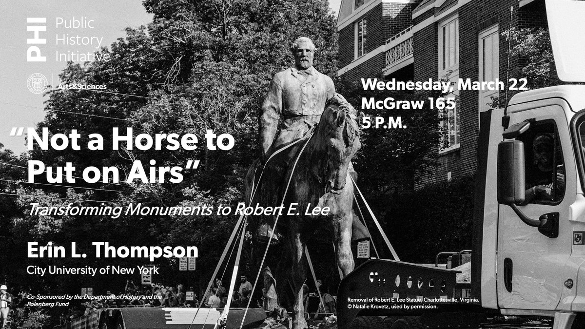 CUPublicHistory's tweet photo. We're thrilled to welcome @artcrimeprof to @CornellHistory for the first Public History Initiative lecture of the semester! https://t.co/bZntboSoT4 https://t.co/tGLoAc2VNn